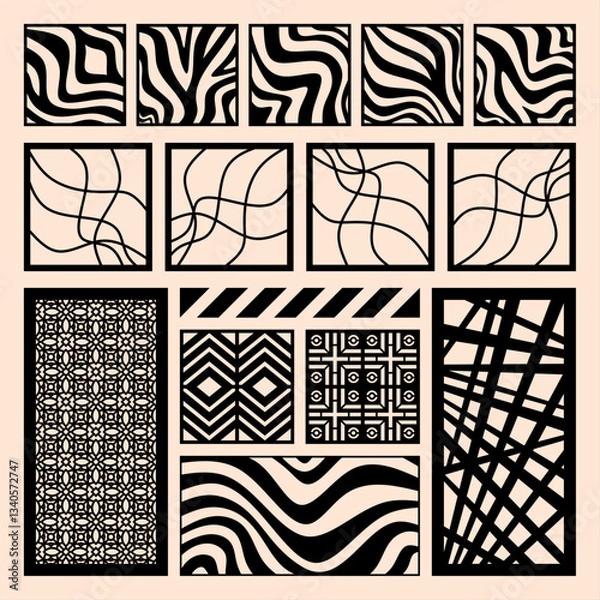 Fototapeta The Perfect Blend of Geometric Precision and Organic Flowing Lines