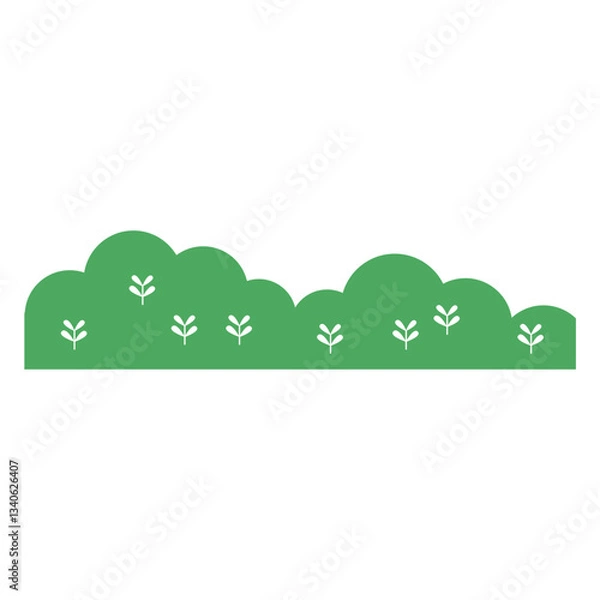 Fototapeta 풀숲 배경 벡터 일러스트