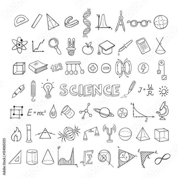 Obraz Education Sketch Icons Collection