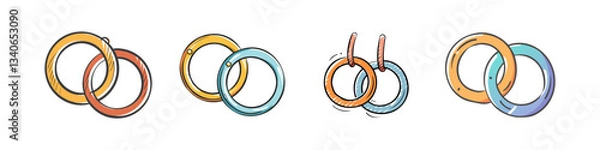 Fototapeta rings vector icon, vector illustration-simple illustration of rings perfect for logos.
