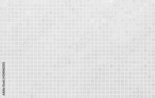 Fototapeta Texture background concept: White brick wall texture background for stone tile block in grey light color wallpaper modern interior and exterior and backdrop design. White brick wall background photo.