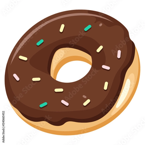 Obraz Chocolate donut illustration chocolate sweets vector