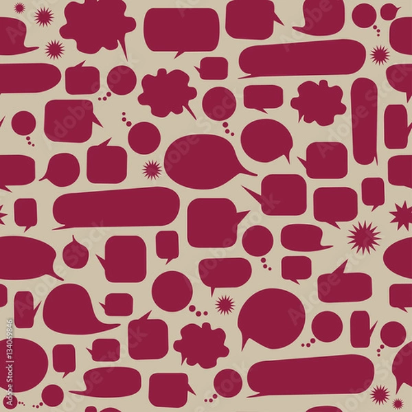 Fototapeta Speech bubbles seamless pattern