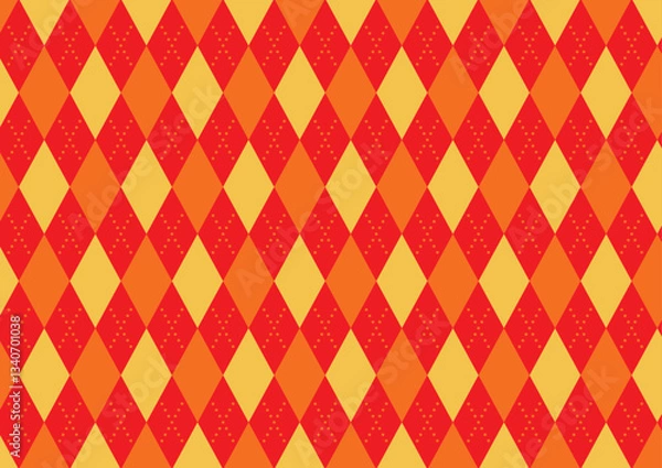 Obraz 菱形の格子模様パターン　背景イラスト