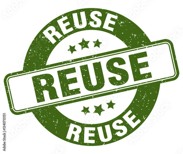 Obraz reuse stamp. reuse label. round grunge sign