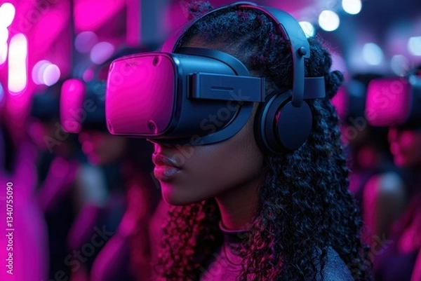 Fototapeta Next-gen gaming experience with advanced VR technology

