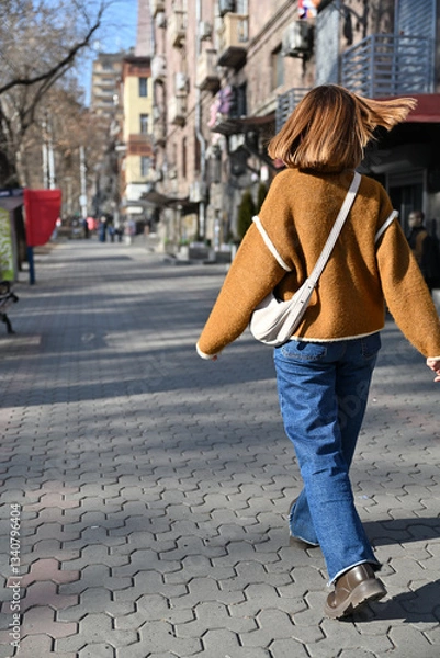 Fototapeta デート中の女性の後ろ姿