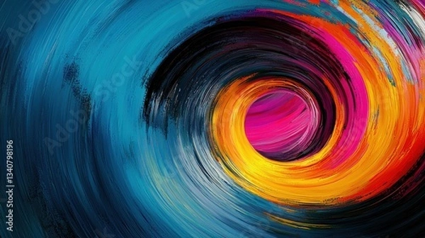 Fototapeta Vibrant abstract swirl of colors creating a dynamic visual experience for artistic projects.