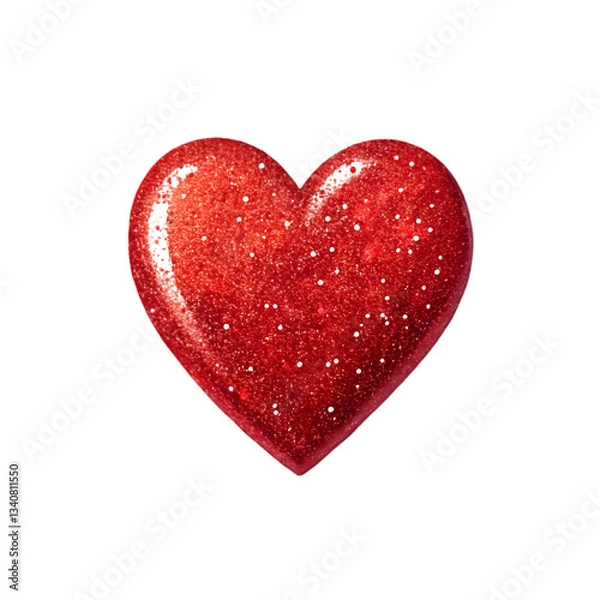 Fototapeta Red Glitter Heart: Love Image