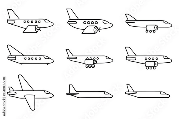 Fototapeta aero carrier pro line art innovative futuristic ship rendering.eps