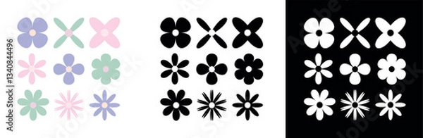 Obraz Vector Flowers set