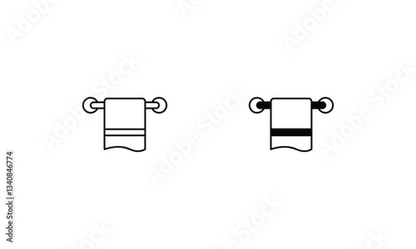 Fototapeta Towel Rack vector icon