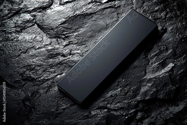 Fototapeta Black Solid-State Drive Displayed on Textured Surface