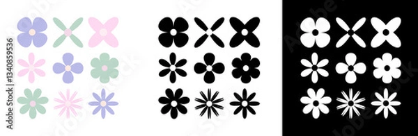 Obraz Vector Flowers set