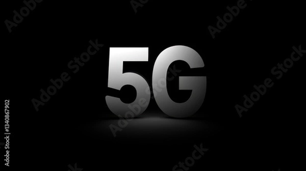 Fototapeta 5G Network Technology:  Illuminating the Future of Connectivity