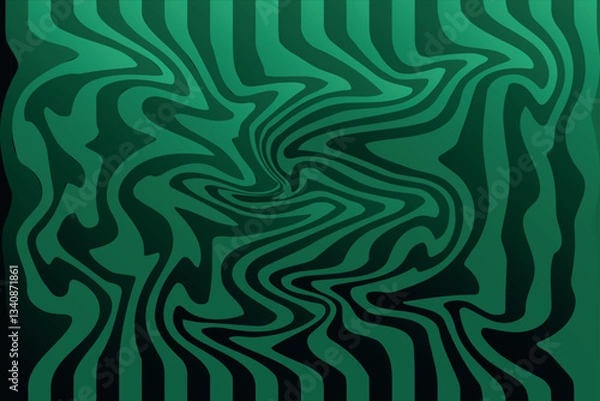 Obraz Background green color waves