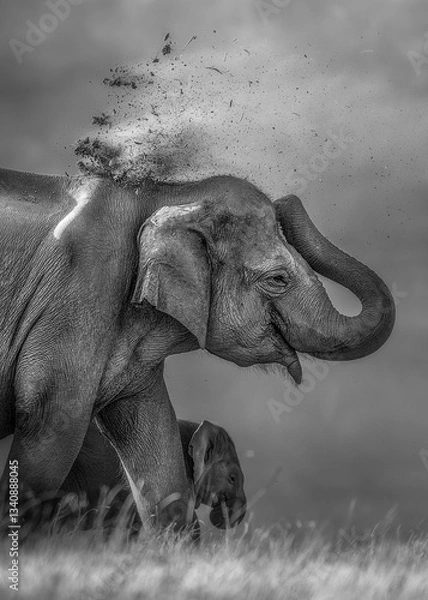 Obraz elephant with baby