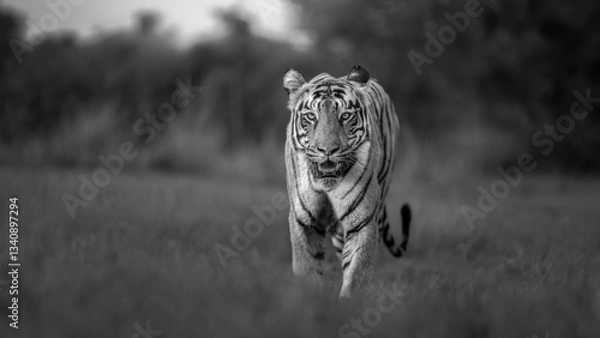 Obraz black and white Tiger