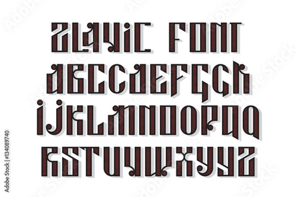 Fototapeta Slavic font set