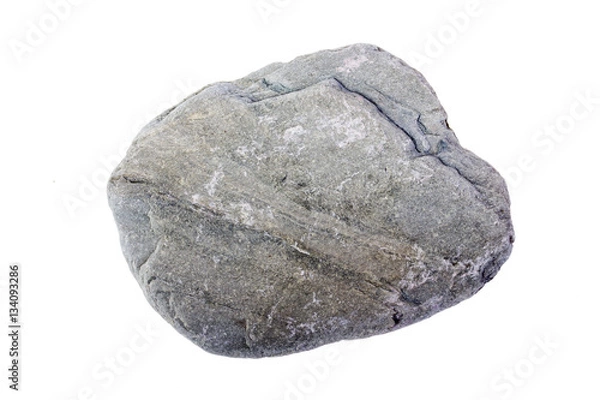 Fototapeta Pebble from beach against a white background