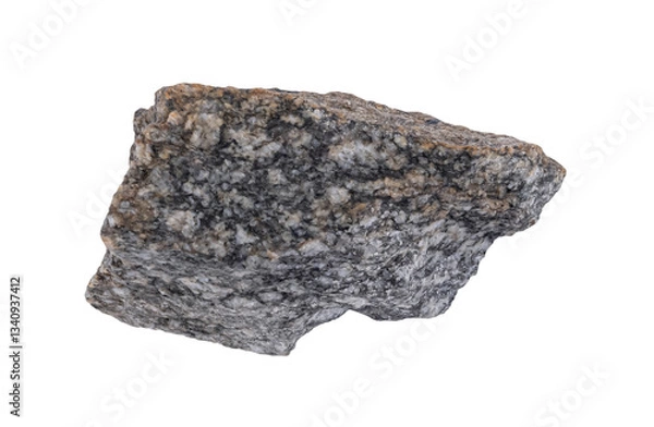 Obraz Granite sample isolated. Igneous rock specimen.