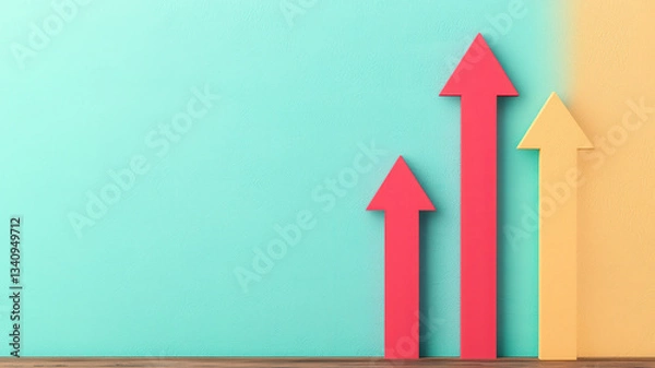 Obraz Colorful arrows representing growth and progress