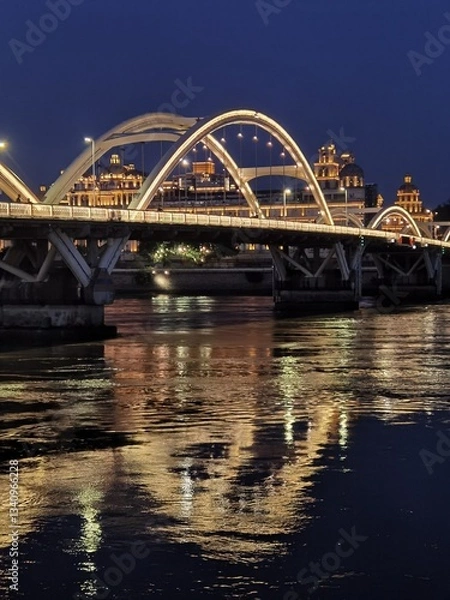 Obraz bridge at night