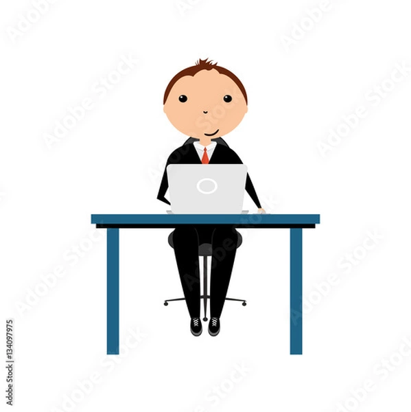 Fototapeta Person work on computer