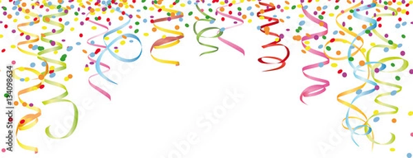 Obraz Konfetti i serpentyny