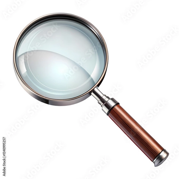 Fototapeta Magnifying Glass: High-Res Image & Vector isolated on transparent background