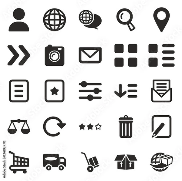 Fototapeta E Commerce or Web Shop Icons