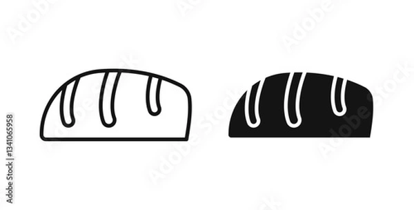 Fototapeta Bread icons set for website design