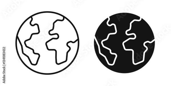 Fototapeta World icons on white background for web