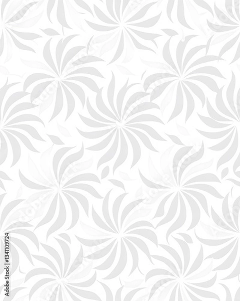 Fototapeta Light gray seamless nature patterned background vector