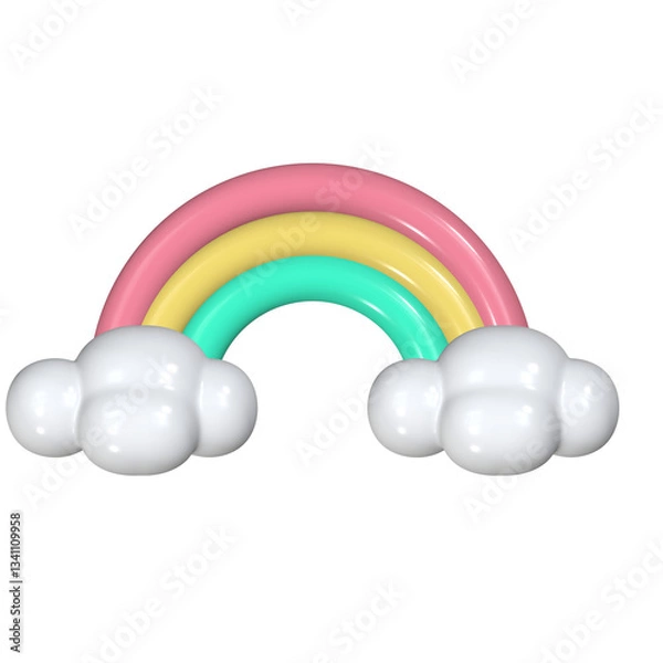 Fototapeta rainbow and clouds