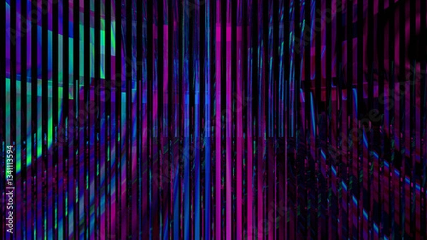 Obraz abstract blue background, distorted through textured glass, blue, purple and black