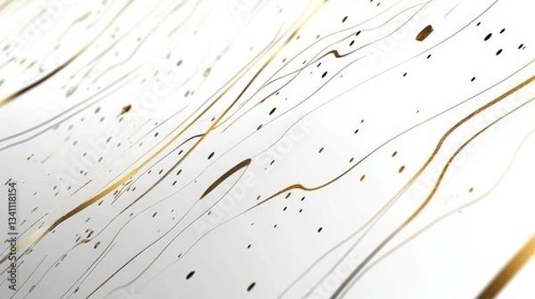 Fototapeta Luxury gold background for presentation design. Modern white background with golden lines and abstract arrows design. modern luxury futuristic technology background. Illustration