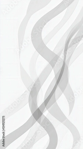 Fototapeta Abstract elegant background design with grey and white wave lines. Horizontal gray background with wavy lines pattern for business banner, or backdrop. Modern wavy abstract white background