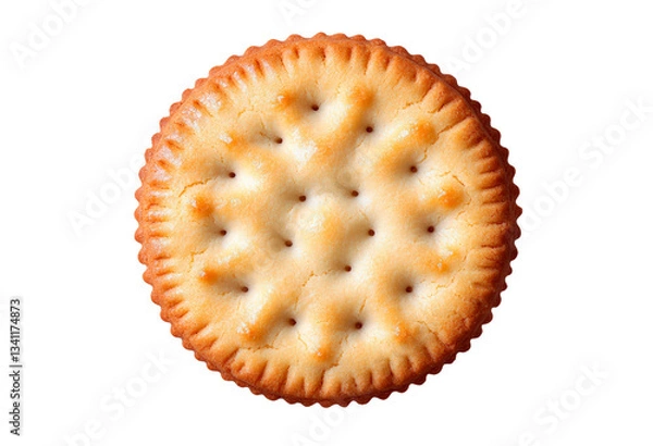 Fototapeta Crispy baked cracker isolated on transparent background
