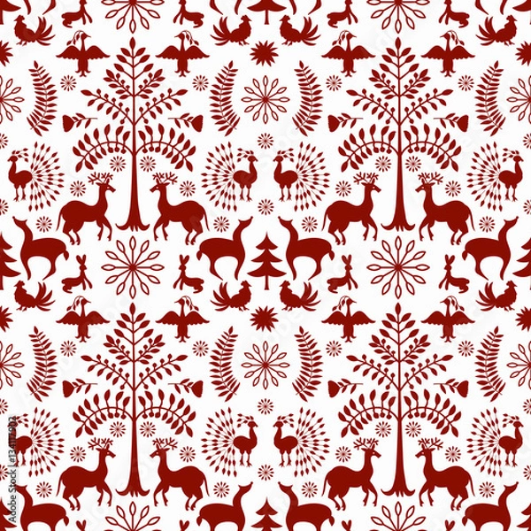 Obraz Otomi Style Winter Pattern