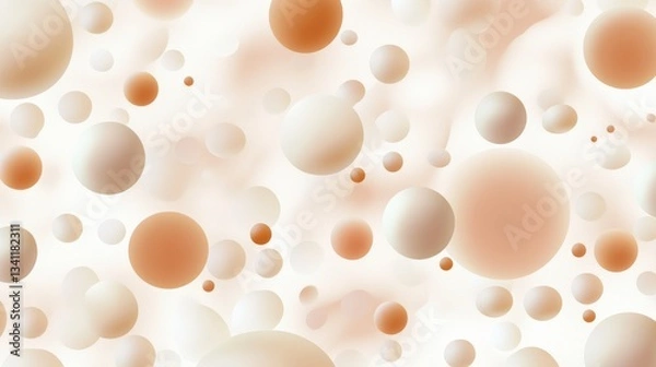 Fototapeta Abstract Graphic Design with Soft Colors and Floating Shapes
