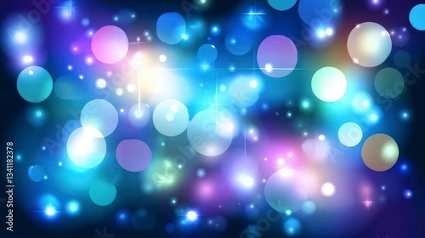 Fototapeta Enthralling Abstract Bokeh Lights; A Colorful Digital Art Background