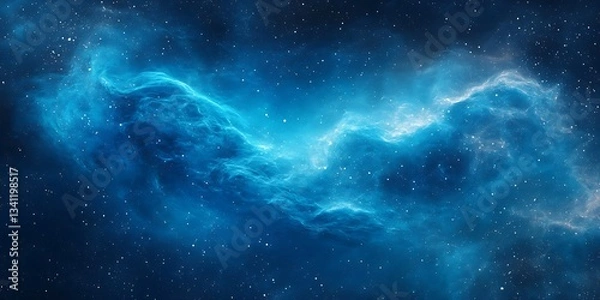 Obraz Cosmic Nebula, Blue Gaseous Cloud