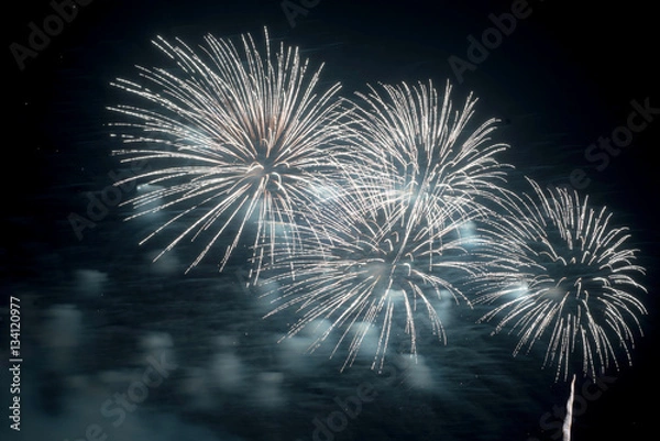 Fototapeta firework background with free space for text