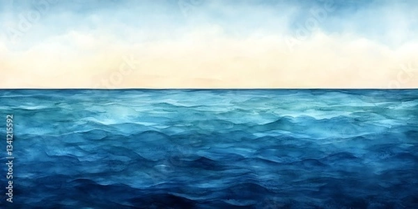 Obraz Ocean waves under a cloudy sky