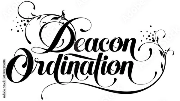 Obraz Deacon Ordination - custom calligraphy text