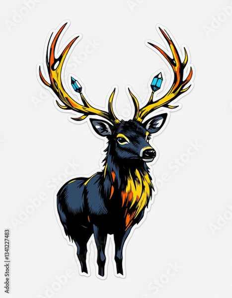 Obraz deer head vector