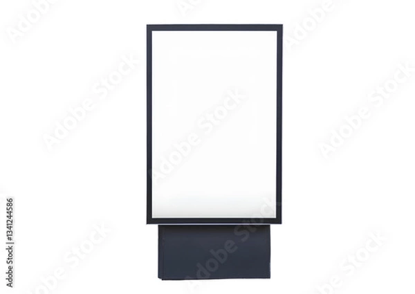 Fototapeta Empty billboard isolated on a transparent background
