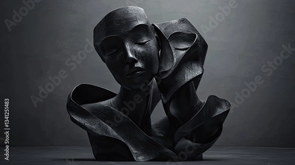 Obraz conceptual art pieces focused on black themes.