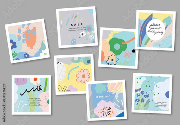 Fototapeta Abstract Universal Artistic Cards Layout